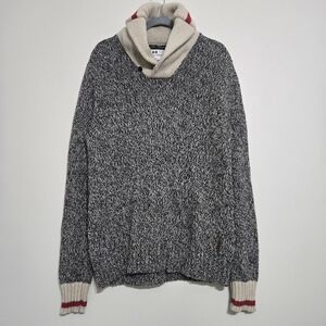 Roots Canada Men's Chunky Knit Cabin Sweater Wool Blend size L